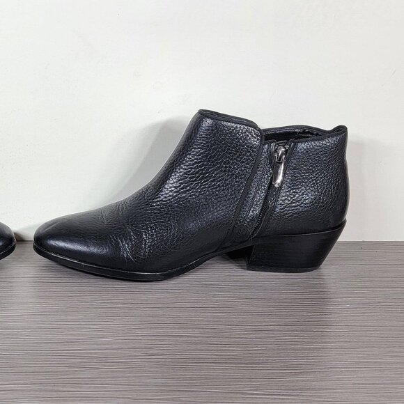 Sam Edelman Petty Chelsea Boot, Black Pebbled Leather, Womens Size 8.5 M / 38.5 - Picture 9 of 13